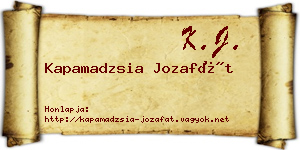 Kapamadzsia Jozafát névjegykártya
